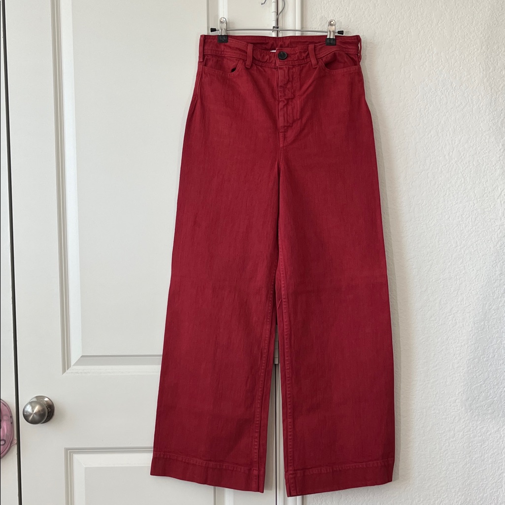 G. Label Red High Rise Wide Leg Jeans